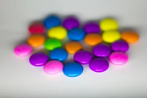Gems chocolate candy with white background Stock Photos