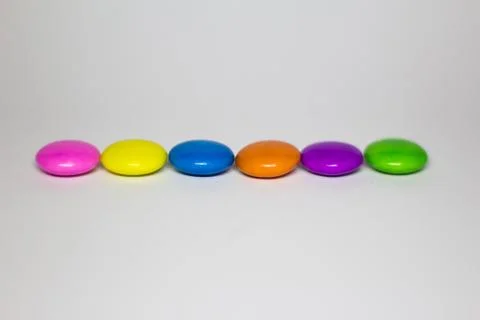 Gems chocolate candy with white background Stock Photos