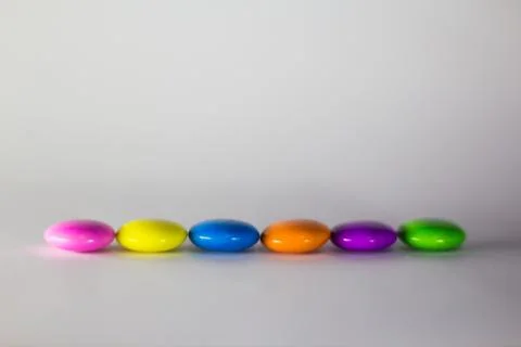 Gems chocolate candy with white background Stock Photos