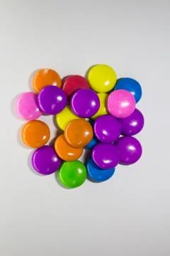 Gems chocolate candy with white background Stock Photos