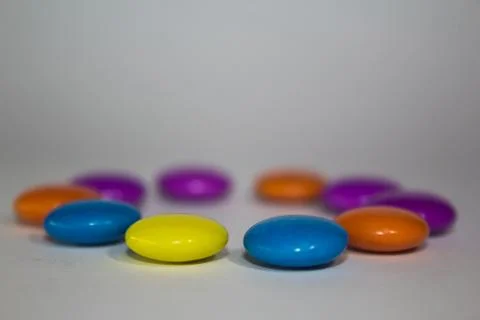 Gems chocolate candy with white background Stock Photos