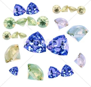 Gems isolated Stock Photos