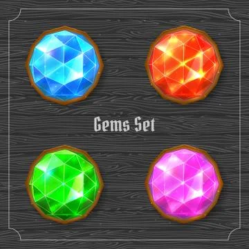Gems set Stock Illustration