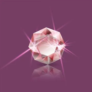 Gemstone against dark background. isolated. Vector illustration. Stock Illustration