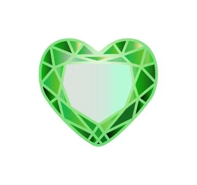 Gemstone, diamond in the form of a heart Stock Illustration
