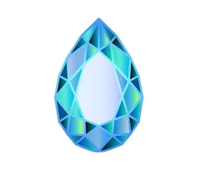 Gemstone, diamond in the form of a pear drop Stock Illustration