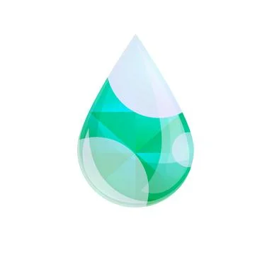 Gemstone drop icon, cartoon style Stock Illustration