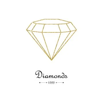 Gemstone faceting gold pattern. Vector illustration. Stock Illustration