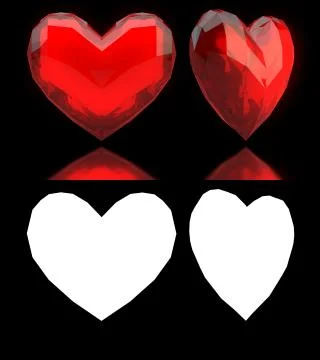 Gemstone Hearts Stock Illustration