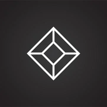 Gemstone icon on background for graphic and web design. Simple illustration Stock Illustration