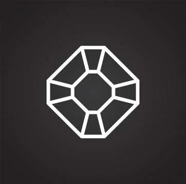 Gemstone icon on background for graphic and web design. Simple illustration 스톡 일러스트