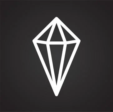 Gemstone icon on background for graphic and web design. Simple illustration Illustrazione stock