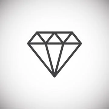 Gemstone icon on background for graphic and web design. Simple illustration Stock Illustration
