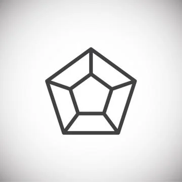 Gemstone icon on background for graphic and web design. Simple illustration 스톡 일러스트