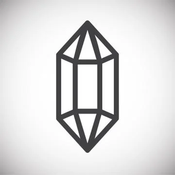 Gemstone icon on background for graphic and web design. Simple illustration Illustrazione stock