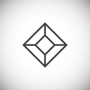 Gemstone icon on background for graphic and web design. Simple illustration 스톡 일러스트