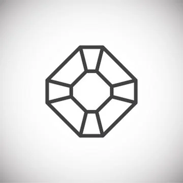 Gemstone icon on background for graphic and web design. Simple illustration Stock Illustration