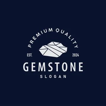 Gemstone Jewelry Logo, Design Vector Template Symbol Illustration Stock Illustration