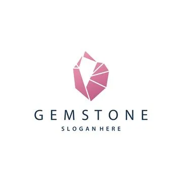 Gemstone Jewelry Logo, Design Vector Template Symbol Illustration Stock Illustration
