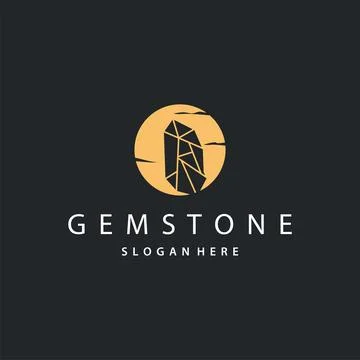 Gemstone Jewelry Logo, Design Vector Template Symbol Illustration Stock Illustration