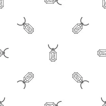 Gemstone necklace pattern seamless vector Illustrazione stock