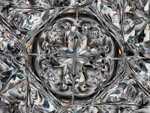 Gemstone or Abstract diamond texture closeup and kaleidoscope 스톡 일러스트