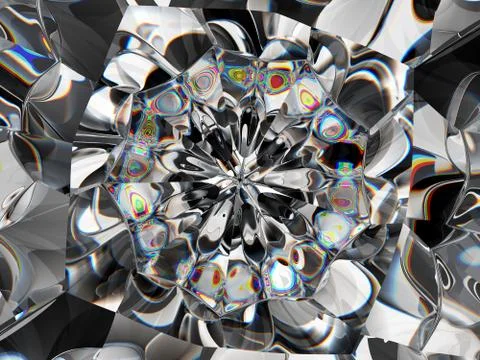 Gemstone or Abstract diamond texture closeup and kaleidoscope 스톡 일러스트