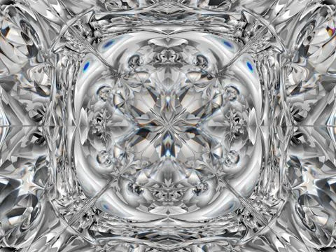 Gemstone or Abstract diamond texture closeup and kaleidoscope Foto stock