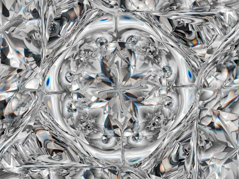 Gemstone or Abstract diamond texture closeup and kaleidoscope Stockfoto's