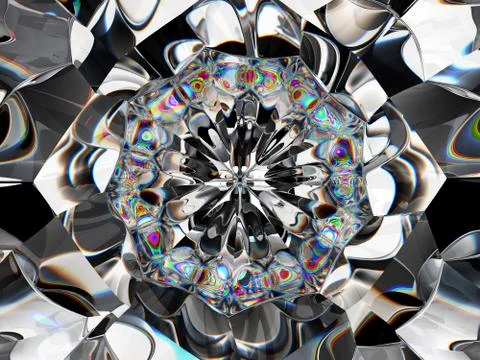 Gemstone or diamond Abstract texture closeup and kaleidoscope 스톡 일러스트