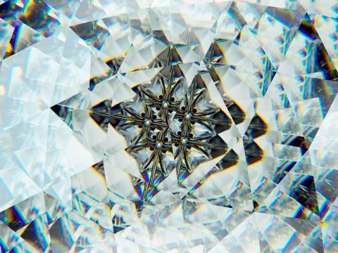 Gemstone or diamond texture closeup and kaleidoscope Stock Illustration
