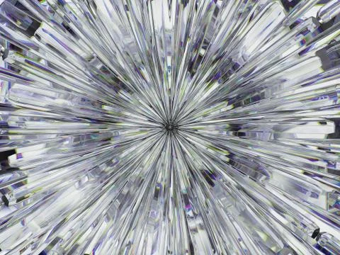 Gemstone or diamond texture closeup and kaleidoscope Stock Illustration