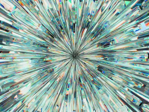 Gemstone or diamond texture closeup and kaleidoscope Illustrazione stock