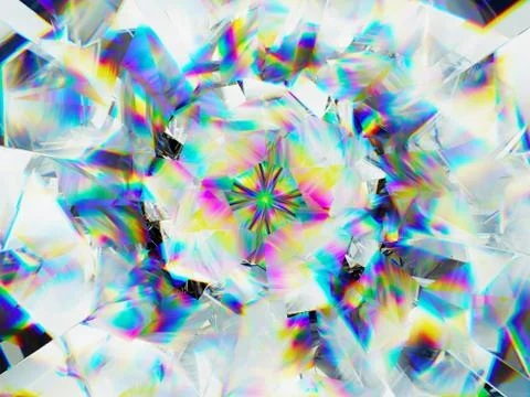 Gemstone or diamond texture closeup and kaleidoscope 스톡 일러스트