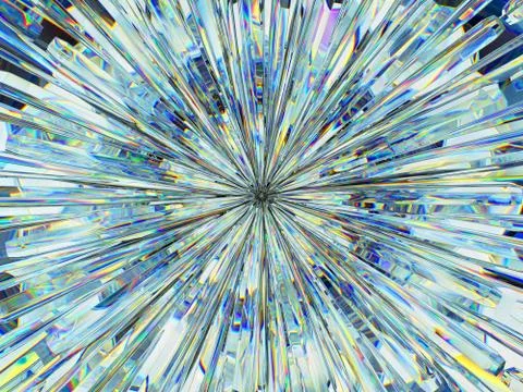 Gemstone or diamond texture closeup and kaleidoscope Stock Illustration