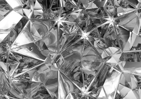 Gemstone or diamond texture closeup and kaleidoscope Stock Illustration