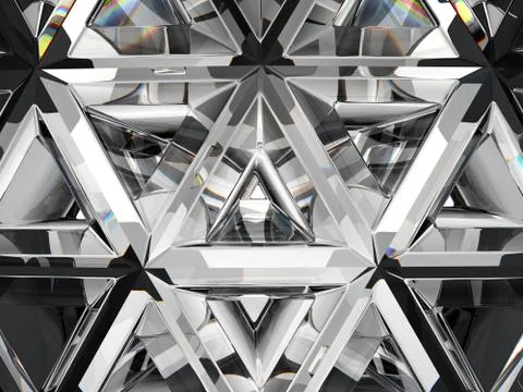 Gemstone or diamond texture closeup and kaleidoscope Stock Illustration