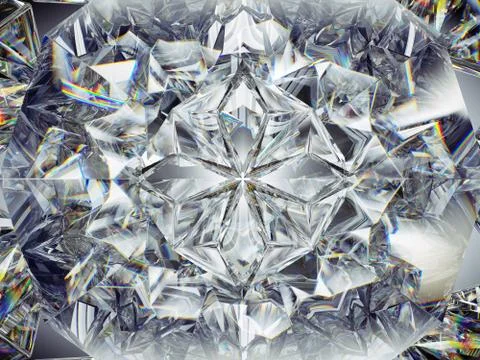 Gemstone or diamond texture closeup and kaleidoscope 스톡 일러스트