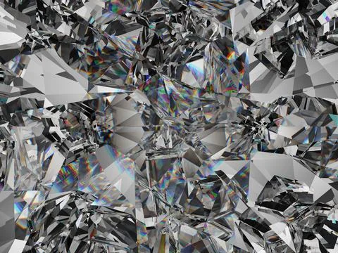 Gemstone or diamond texture closeup and kaleidoscope Stock Illustration