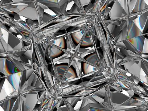 Gemstone or diamond texture closeup and kaleidoscope 스톡 사진