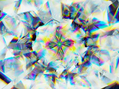 Gemstone or diamond texture closeup and kaleidoscope 스톡 사진