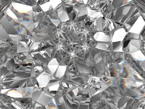 Gemstone or diamond texture closeup and kaleidoscope 스톡 사진