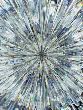 Gemstone or diamond texture closeup and kaleidoscope Stockfoto's