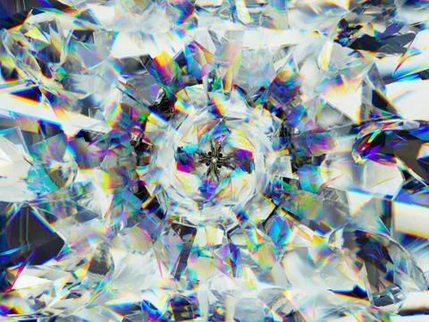 Gemstone or diamond texture closeup and kaleidoscope 写真素材