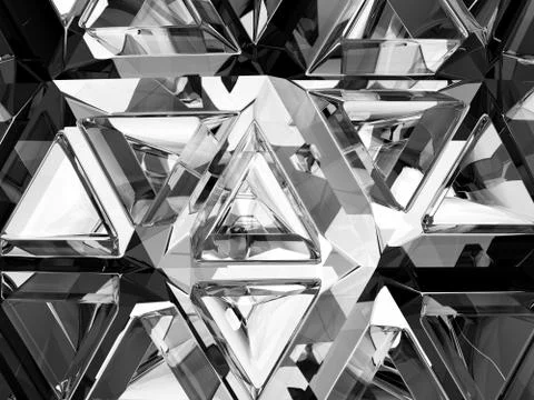 Gemstone or diamond texture closeup and kaleidoscope Stock Photos