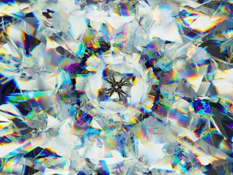 Gemstone or diamond texture closeup and kaleidoscope Stock Photos