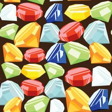 Gemstone seamless pattern Stock Illustration