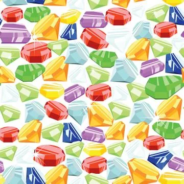 Gemstone seamless pattern Stock Illustration