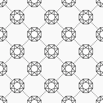 Gemstone vector pattern Stock Illustration