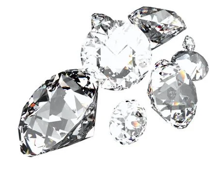 Gemstones 3d render 스톡 일러스트